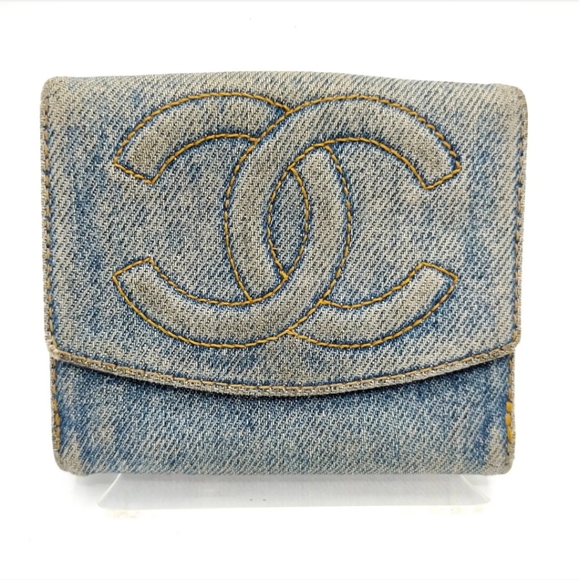 CHANEL Handbags - CHANEL Trifold/Bifold Denim/Leather CC Wallet
